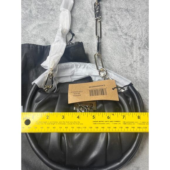 New Steve Madden Bspiral Crossbody Bag Black Measurements in Photos - Picture 2 of 10